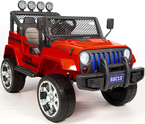 Электромобиль Barty Jeep красный S2388